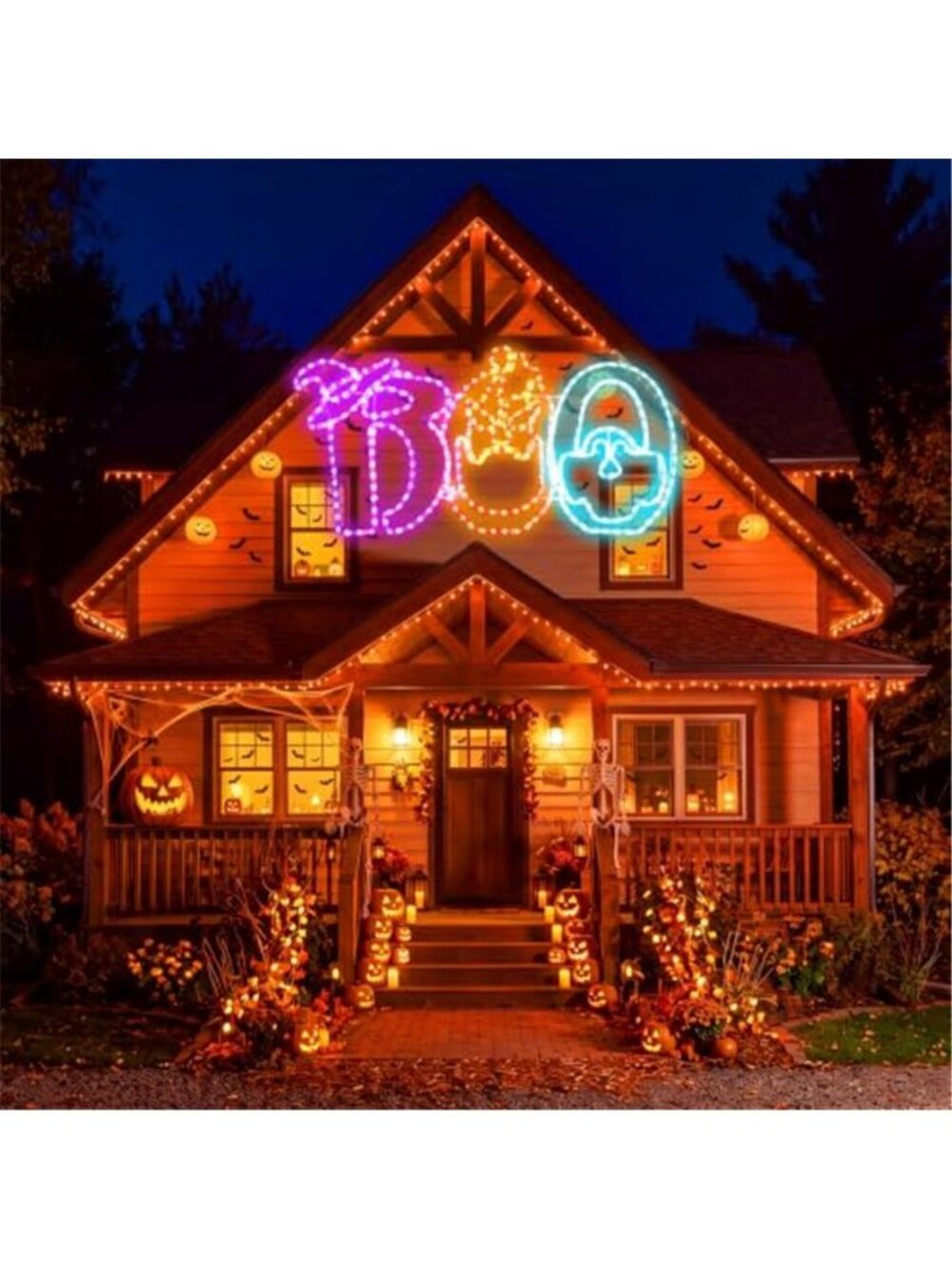36" Boo Halloween Outdoor Light Decor Large LED Neon Sign Decor